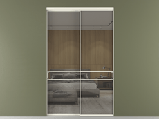 Перегородка Formato внутри проёма 2 створки