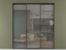 Перегородка Формато внутри проёма 3 створки