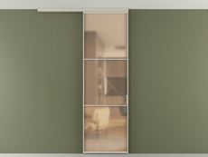 Перегородка Формато вдоль стены на потолок 1 створка