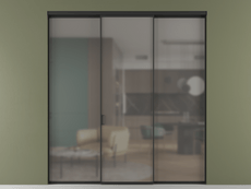 Перегородка Formato внутри проёма трёхстворчатая