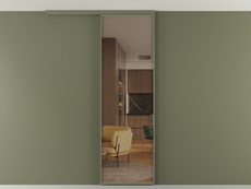 Перегородка Формато вдоль стены на потолок 1 створка