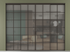 Перегородка Formato внутри проёма 4 створки