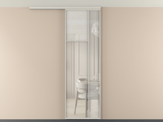 Перегородка Mosaic вдоль стены на потолок 1 створка