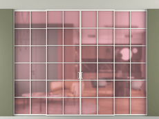 Перегородка Формато внутри проёма скрытое крепление в потолок 4 створки