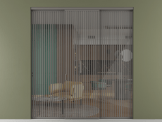 Перегородка Формато внутри проёма 3 створки