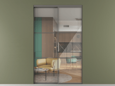 Перегородка Формато внутри проёма 2 створки