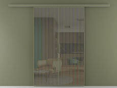 Перегородка Formato вдоль стены 2 створки