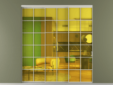 Перегородка Формато внутри проёма 3 створки с синхронным механизмом