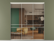 Перегородка Formato внутри проёма трёхстворчатая