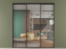 Перегородка Формато внутри проёма 3 створки