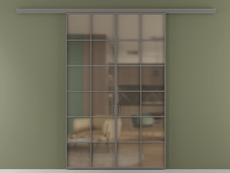 Перегородка Formato вдоль стены 2 створки