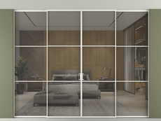 Перегородка Формато внутри проёма скрытое крепление в потолок 4 створки