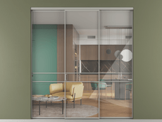 Перегородка Formato внутри проёма 3 створки