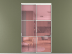 Перегородка Formato внутри проёма 2 створки