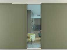 Перегородка Формато вдоль стены на потолок 1 створка