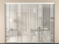 Перегородка Мозаик внутри проёма 4 створки