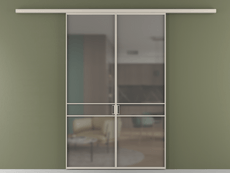 Перегородка Формато вдоль стены 2 створки