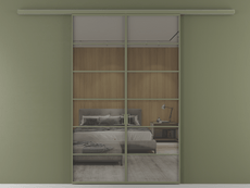 Перегородка Формато вдоль стены 2 створки