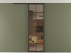 Перегородка Формато вдоль стены на потолок 1 створка