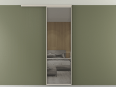 Перегородка Формато вдоль стены на потолок 1 створка