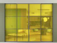 Перегородка Formato внутри проёма скрытое крепление в потолок 4 створки