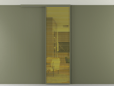 Перегородка Formato вдоль стены на потолок 1 створка