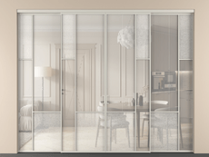 Перегородка Мозаик внутри проёма 4 створки