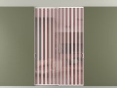 Перегородка Formato внутри проёма скрытое крепление в потолок 2 створки