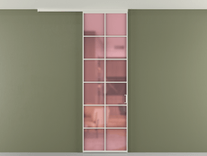 Перегородка Формато вдоль стены на потолок 1 створка