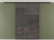 Перегородка Formato вдоль стены на потолок 2 створки