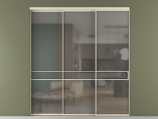 Перегородка Формато внутри проёма 3 створки с синхронным механизмом