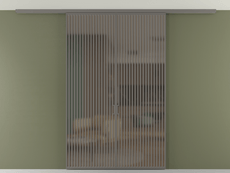 Перегородка Формато вдоль стены на потолок 2 створки