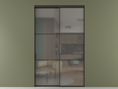 Перегородка Formato внутри проёма 2 створки