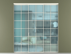 Перегородка Формато внутри проёма 3 створки