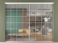 Перегородка Formato внутри проёма 4 створки