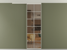 Перегородка Formato вдоль стены на потолок 1 створка