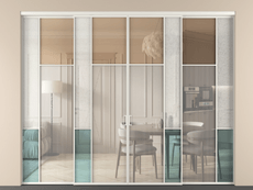 Перегородка Мозаик внутри проёма 4 створки