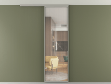 Перегородка Формато вдоль стены на потолок 1 створка