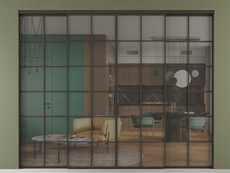 Перегородка Formato внутри проёма 4 створки