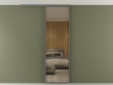 Перегородка Formato вдоль стены на потолок 1 створка