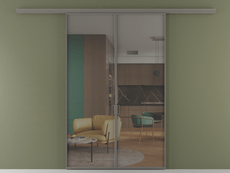 Перегородка Formato вдоль стены 2 створки