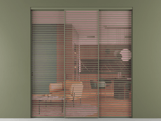 Перегородка Formato внутри проёма 3 створки