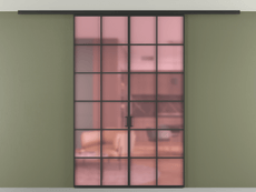 Перегородка Формато вдоль стены на потолок 2 створки