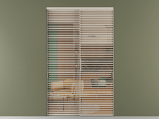 Перегородка Formato внутри проёма 2 створки