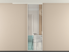 Перегородка Mosaic вдоль стены на потолок 1 створка