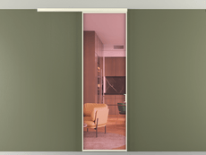 Перегородка Formato вдоль стены на потолок 1 створка