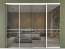 Перегородка Формато внутри проёма 4 створки с синхронным механизмом