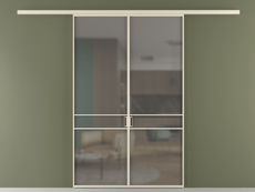 Перегородка Формато вдоль стены 2 створки