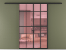 Перегородка Формато вдоль стены 2 створки