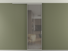 Перегородка Formato вдоль стены на потолок 1 створка